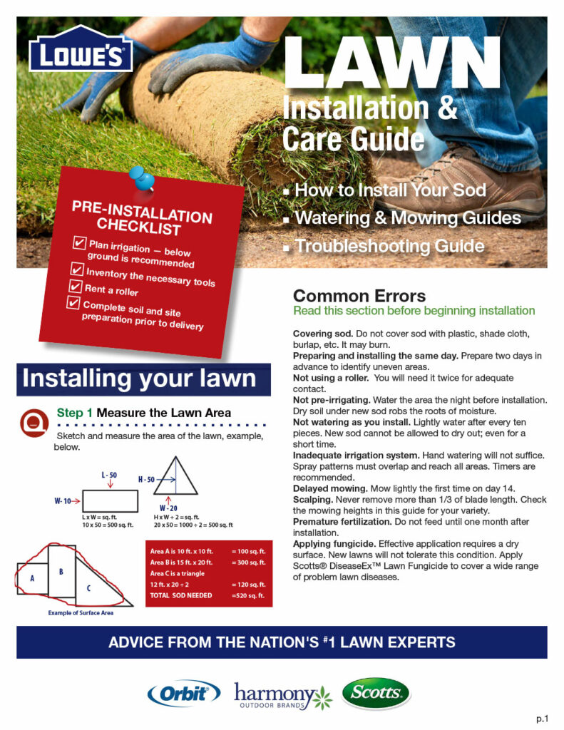 Lowes Sod Install Guide LawnCentral