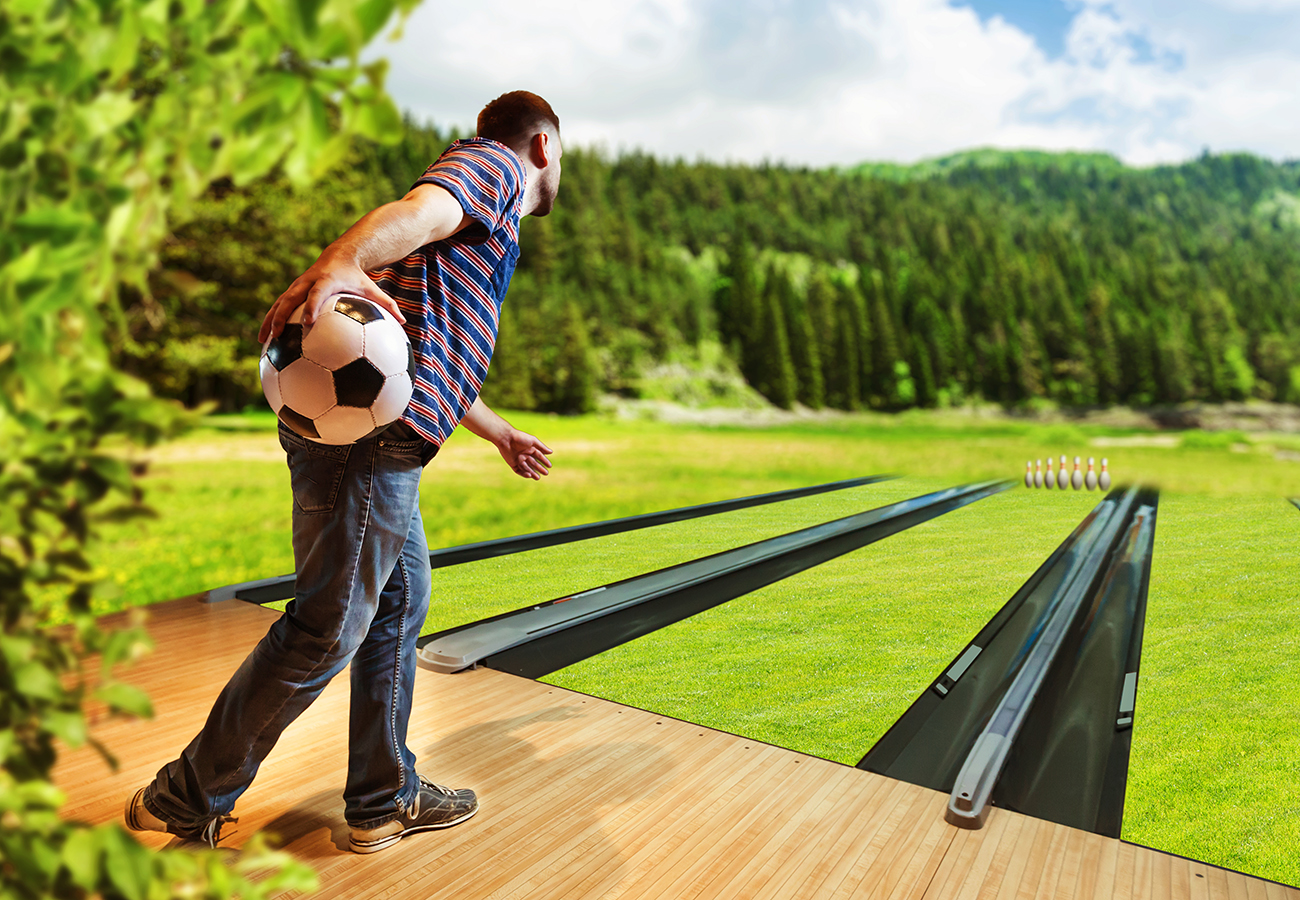 giant outdoor bowling game